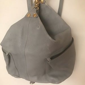 Versace Grey leather backpack